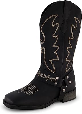 CUSHIONAIRE Womens Mustang Western Boot with Memory Foam, Wide Widths Available