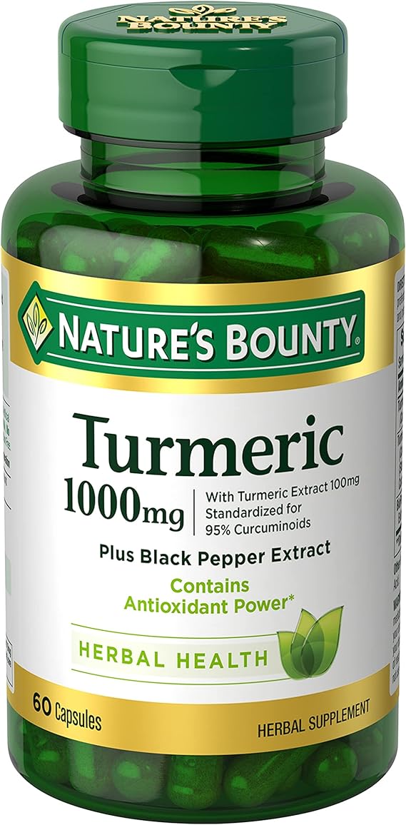 Nature's Bounty Turmeric with Black Pepper Extract, 60 Capsules