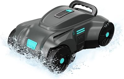 VINGLI Cordless Robotic Pool Cleaner, Automatic Swimming Pool Vacuum for Above Ground PoolsInground Pools Up to 1076 Sq.Ft, Pool SweeperAuto-Docking, Charging for 2.5 Hour