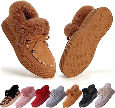 Womens Boots Round Head Thick Sole Orthopedic Arch-Support Wool Thick Warm Cotton Shoes