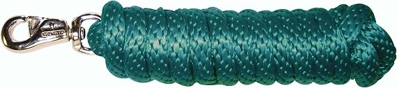 Hamilton Extra Heavy Poly Rope Lead with Bull Snap, Dark Green, 5/8" Thick x 10' Long