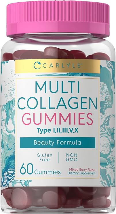 Carlyle Collagen Peptides Gummies | 60 Count | Multi Collagen Complex