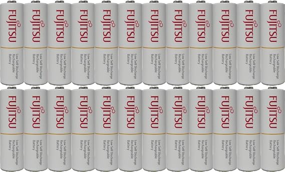 Fujitsu 100 Ready-to-use HR3UTC AA Rechargeable Batteries NiMH 1.2V Min. 1900mAh Made in Japan