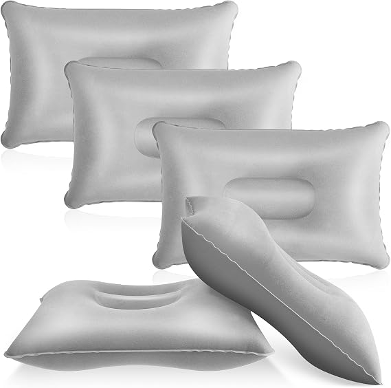Maitys 5 Pcs Inflatable Camping Pillow,13.39 X 8.66 Inches,Gray