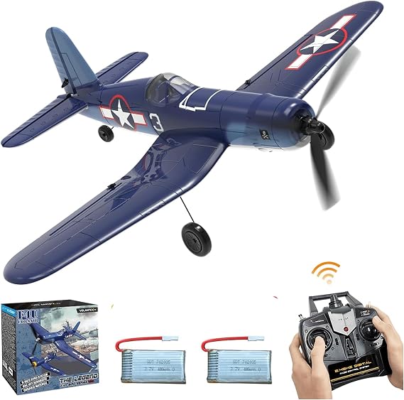 F4U Corsair Remote Control Airplane, 4CH RC Airplane for Adults with Aileron, Easy Controlled RC Plane for Beginner(761-8V2 RTF)