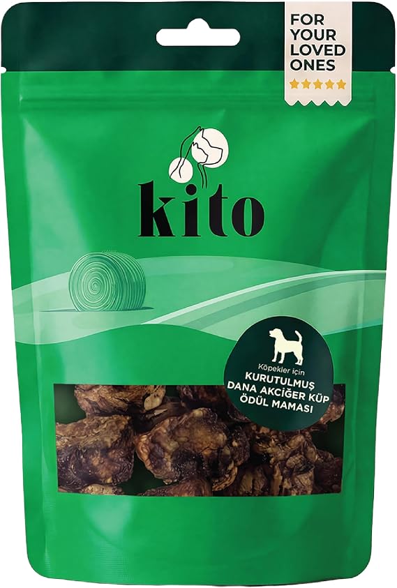 Kito Beef Lung Cube Snack Dog Reward Food 100% Natural, Gluten Free, Organic 100g (Dog Treat)