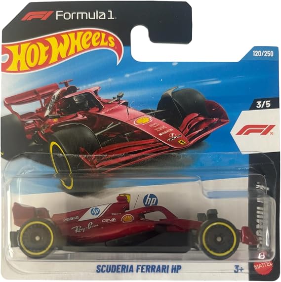 Hot Wheels Scuderia Ferrari HP [Red] Formula 1 3/5, 120/250-1:64 Scale Diecast Toy Vehicle