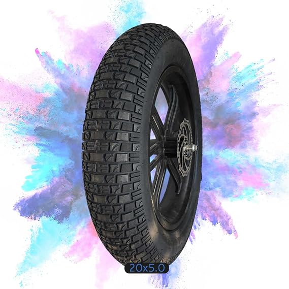 20x5.0 Fat Tire for Ebike MTB, 20 x 5.0 All-Terrain Tread High-Performance E-Bike Mountain Bike Tire, Anti-Slip and Wear-Resistant, High-Density Tire for Street & Trail Riding
