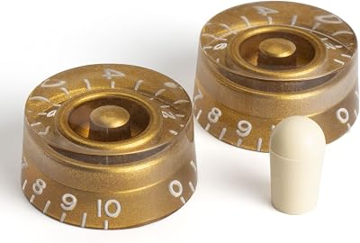 ToneShaper Gold Speed Knob Set  Cream Switch Tip, fits PRS SE Wiring Kit