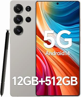 Unlocked Phones R25 Ultra Build-in Pen, Android 14 Cell Phones, 5000mAh Battery, 12GB512GB Smartphone 6.9 HD Screen108MP48MP CameraSnapdragon 888 Processor, Face IDWiFiBluetoothGPS