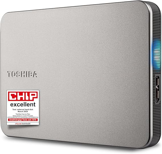 Toshiba Canvio Flex 2.5" 2TB USB 3.2 Gen-1 + Type-C + Type-A (HDTX220ESCAA) Taşınabilir Harici Sabit Disk