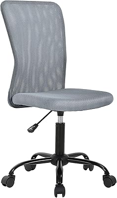 Office Chair Ergonomic Desk Chair Home Mid Back Computer Chair Height Adjustable Task Chair Modern Armless Rolling Swivel Chair with Back Support Mesh Executive Chair for Women Men