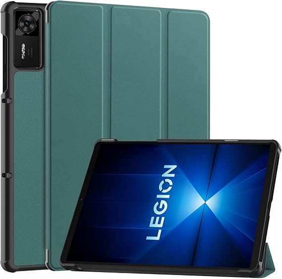 Smart Case for Lenovo Legion Y700 Gen 4 2025 8.8 inch TB-322FC Slim Folio Cover with Adjustable Kickstand | Shockproof Protection & Ultra-Lightweight Hard Shell -Dark Green