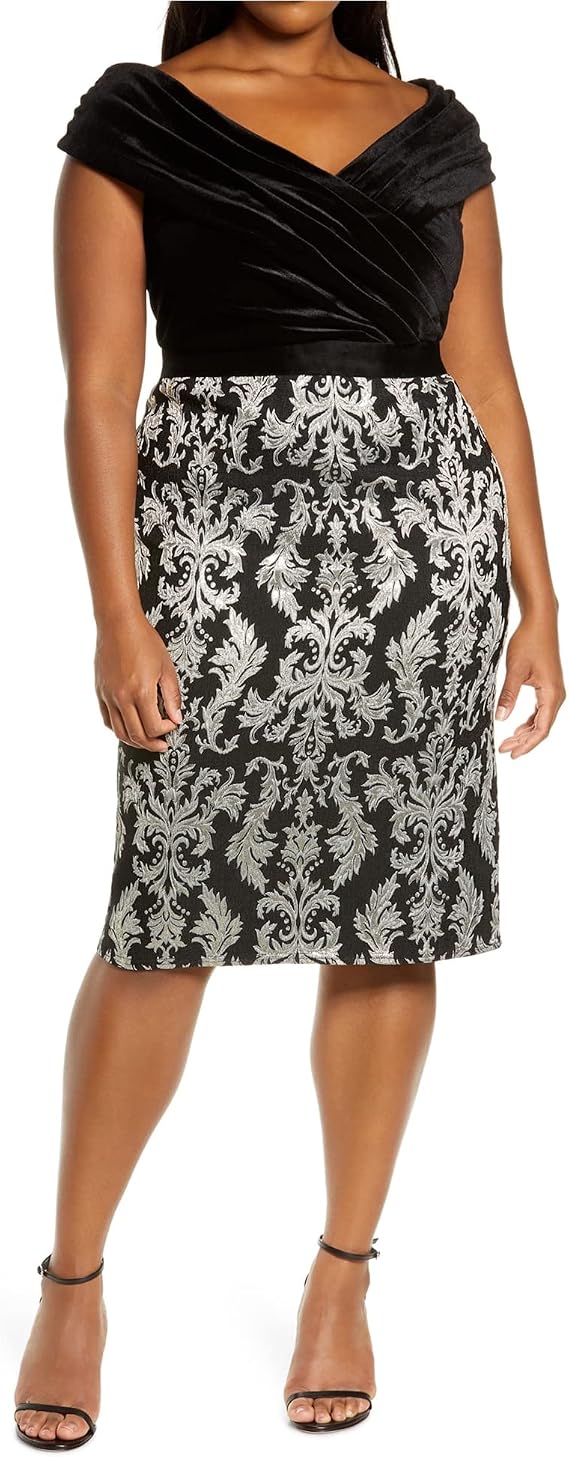 Tadashi Shoji Womens Velvet Cocktail Dress