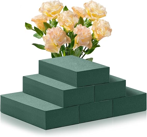 10Pcs Floral Foam Blocks, 5.5x3.1x1.7in, Dry/Wet for Flower Arrangements | Green Floral Foam Blocks for Fresh Flowers, Wet & Dry Use, Florist Foam for DIY Crafts, Weddings, Birthdays & Home Decor