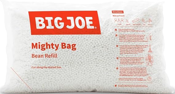 Big Joe Bean Refill Polystyrene Beans for Bean Bags or Crafts, 100 Liters