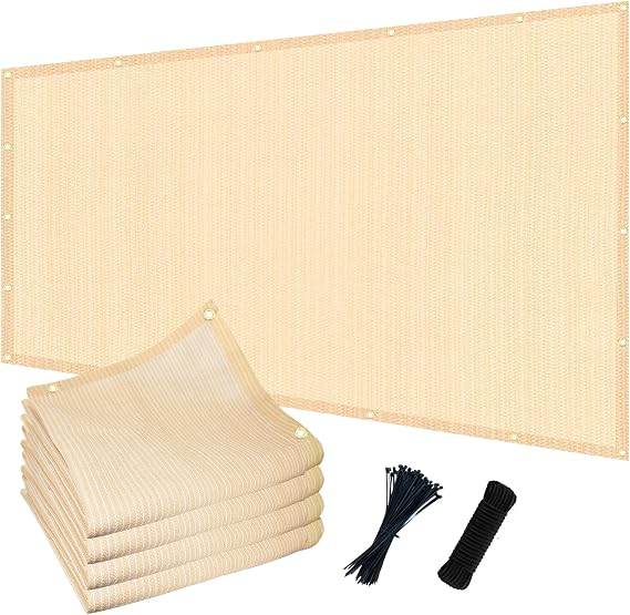 POYEE 90% 6x20ft Sun Shade Cloth with Grommets
