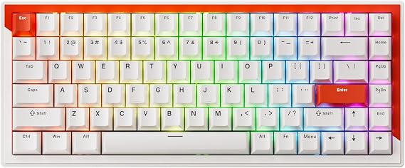 DrunkDeer G75 Rapid Trigger Keyboard, Esports Gaming Keyboard - Magnetic Switch - Release Dual-Trigger Mode - Adjustable Actuation, 75% Design, White