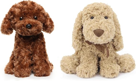 WEIGEDU Goldendoodle Groodle Poodle Stuffed Animals Dog Puppy Plush Toys for Gift Decoration Education