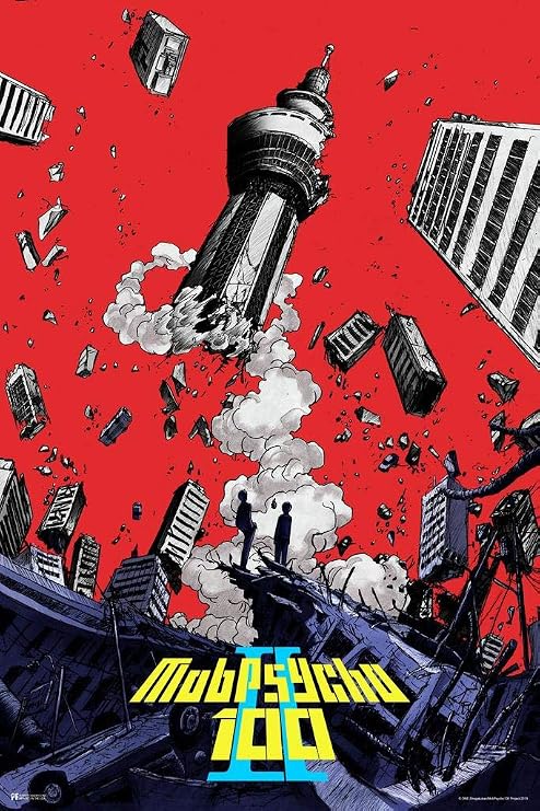Laminated Mob Psycho 100 Poster Anime Season 2 Series 2 Crunchyroll Japanese Anime Merchandise Webtoon Manga Series Anime Streaming Poster Merch Anime Bedroom Decor Poster Dry Erase Sign 24x36