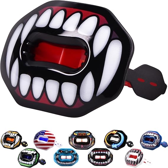 Oral Mart Flag Football Mouth Guard with 3D LipFit Design for Kids - Youth Football Mouthguard (No Boil) Cool Instant Fit Lip Guard Mouthpiece for Braces (Detachable Helmet Strap Included)