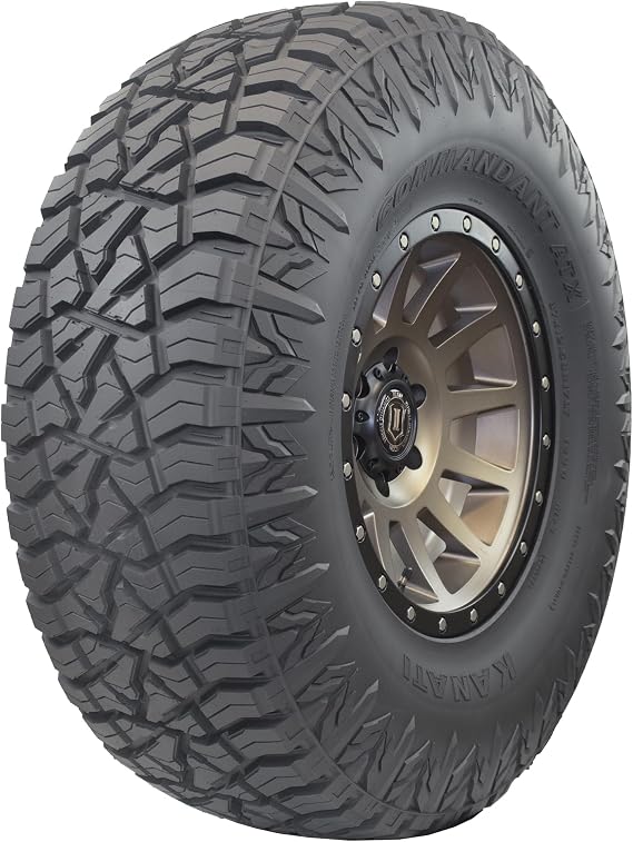 Kanati Commandant ATX 33x12.50R17LT 12 ply 124 Q | Light Truck All Terrain All Season Traction 124Q Rated F (12 Ply) Radial Construction Black Sidewall Tire