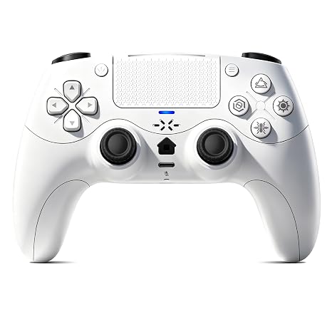 Gamrombo Full-Featured Wireless Controller for PS5 Dynamic Response Trigger, Haptic Feedback, Mic with Mute, Upgraded ALPS Joystick, 6-Axis Gyroscope