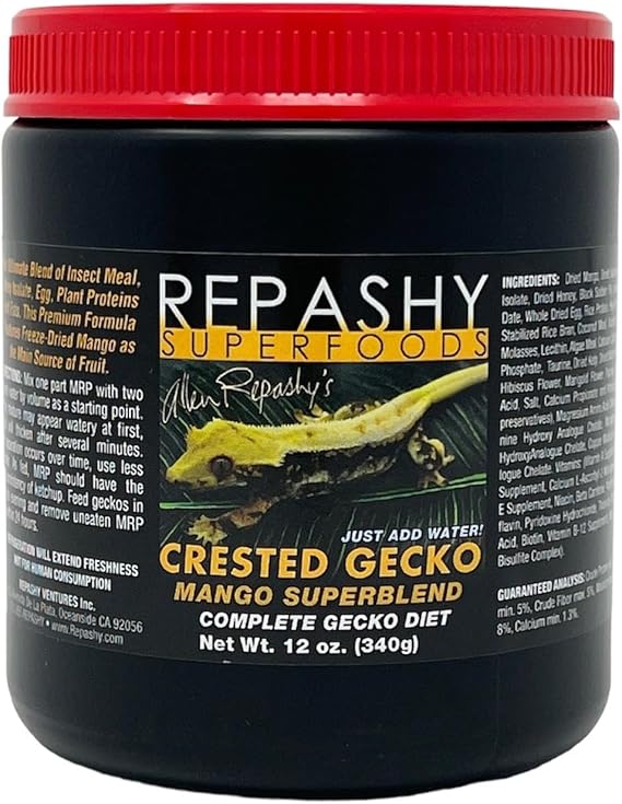 Repashy Crested Gecko MRP Diet - Food 'Mango' Superblend 12 Oz (3/4 lb) 340g JAR