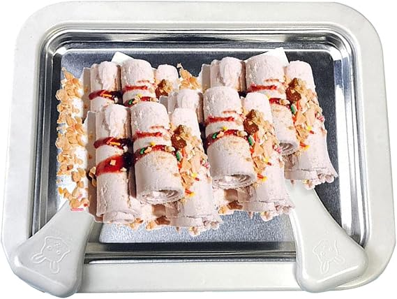 ice cream maker, roll ice maker, roll ice at home, manual ice cube, cold plate, fried ice tray, soft cream maker with 2 spatulas, homemade ice cream maker, hapilol, home, shaved ice cream machine