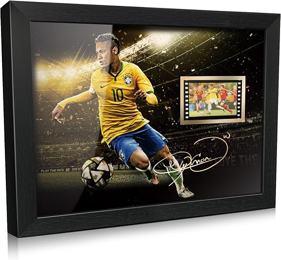 ORIMAMI Neymar Jr. Signed Soccer Framed Poster 8x6 Inches