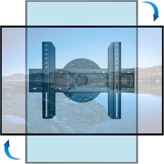 Mount-It! TV Wall Mount Landscape to Portrait Rotation, Fixed Mounting Bracket, Low-Profile for Samsung, Sony, Toshiba, Sharp, LG, Element, Westinghouse, TCL 32 to 60 Inch (Some 70") TVs, 110 lbs