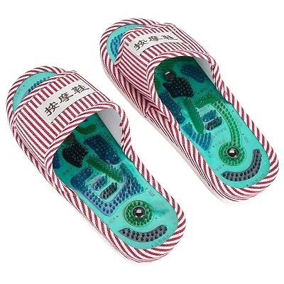 Acupressure Massage Slippers, Reflexology Foot Massager Slippers Magnetic Massage Foot Acupoint Slipper for Men WomenWomen