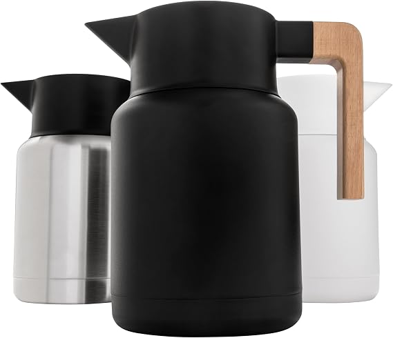 Thermal Coffee Carafe 50 Oz - Insulated Stainless Steel with Tea Infuser