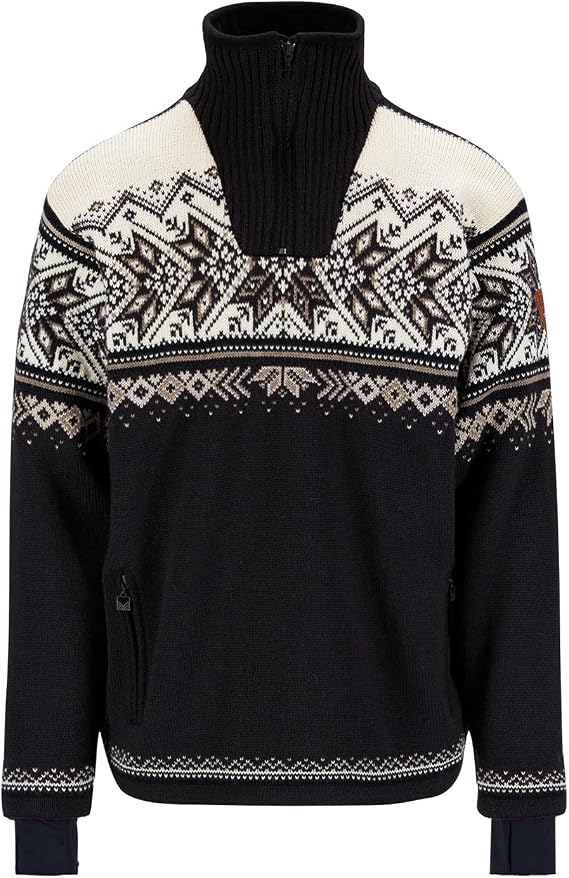 Dale of Norway Vail Weatherproof Men's Sweater - 100% Lightweight Wool Ski Sweater - Windproof Wool Sweater for Men