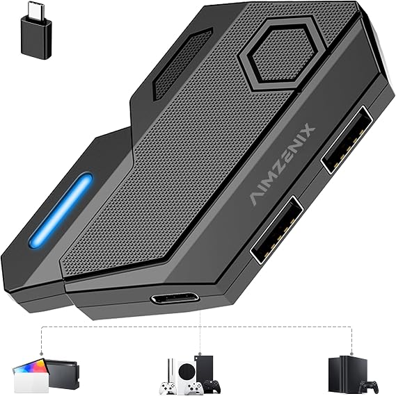 Joso Keyboard and Mouse Adapter for Nintendo Switch, Keyboard Adapter Compatible with Switch 2/Switch1, Xbox Series X|S/Xbox One, PS4 (Not for PS5) | Plug & Play | Custom Key Mapping