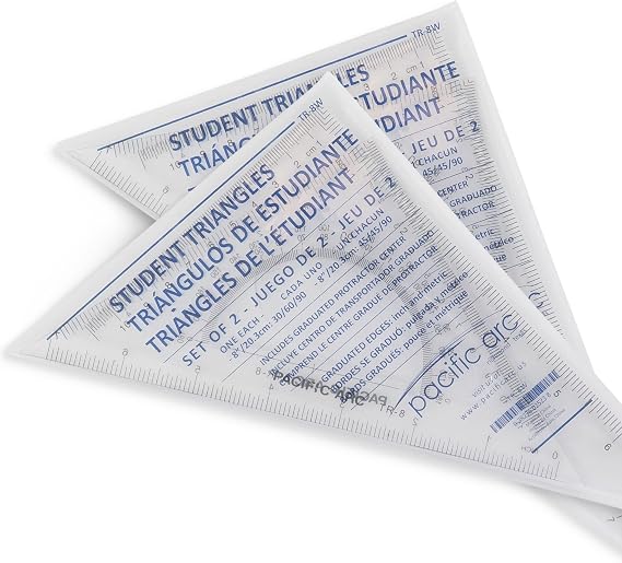 2 Pack Triangle Set 8 Inch 30/60 & 45/90 ...