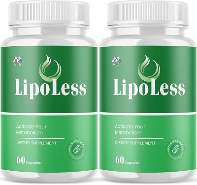 2 Pack LipoLess Capsules, Official Lipo Less Supplement Pills with All Natural Ingredients, Advanced Formula for Optimal Health Support with Premium Vitamins for Active Women & Men 120 Capsules