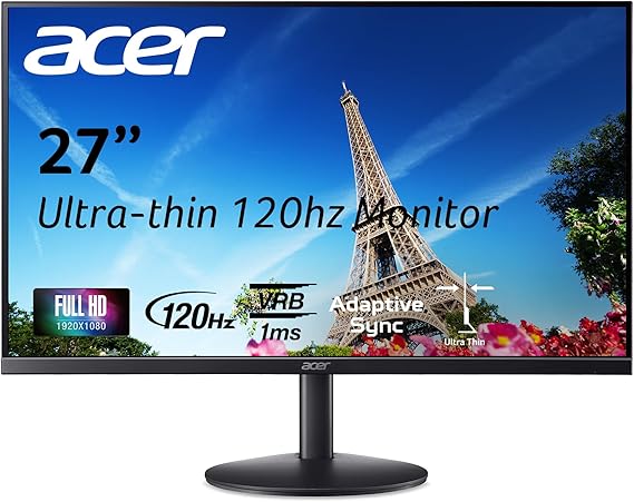 Acer 27in FHD 1920x1080 IPS 120Hz Office Monitor SB273 G0bi