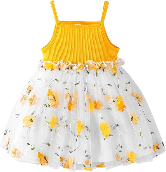 ChuYuKu Baby Girl Sleeveless Dress Princess Tulle Dresses