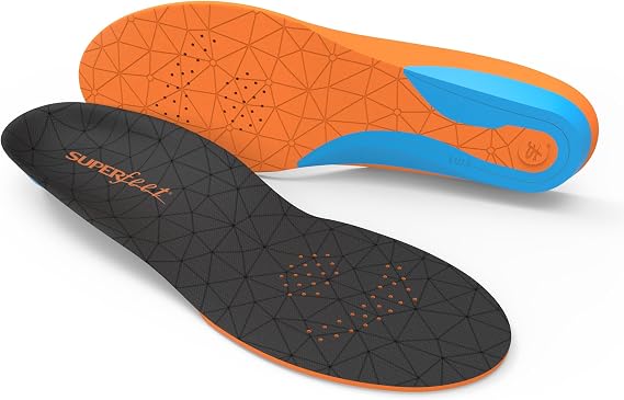 Superfeet All-Purpose Cushion Insoles for Active Lifestyle with Medium Arch Support & Adaptive Comfort Technology - Men 7.5-9 / Women 8.5-10