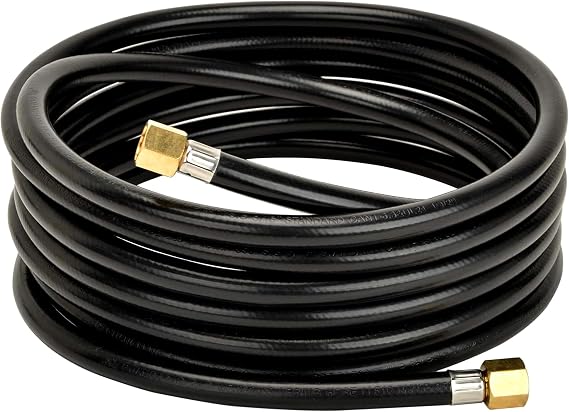 only fire 18Ft Propane Propane Hose Extension with Both 3/8" Female Flare, Flexible Hose Assembly for Most Gas Grill, RV, Heater, Generator, and Fire Pit Table