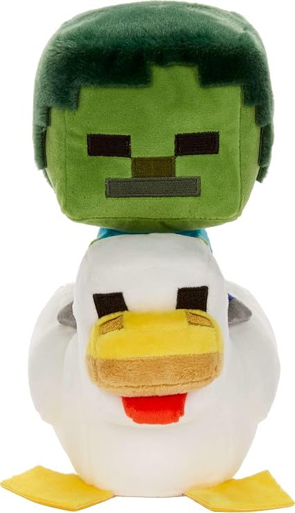 Mattel Minecraft Plush Zombie Chicken Jockey Toy