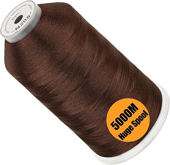 New brothread Huge Spool Embroidery Thread - Dark Brown Fits Janome Color