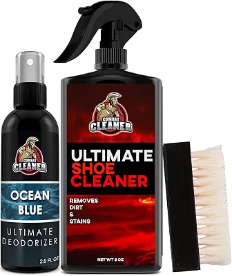 Sneaker Cleaner Kit | Shoe Cleaner  Shoe Deodorizer Spray  Premium Brush | Used for Sneakers, Tennis Shoes, Suede & Leather Sneaker Cleaner  Deodorizer
