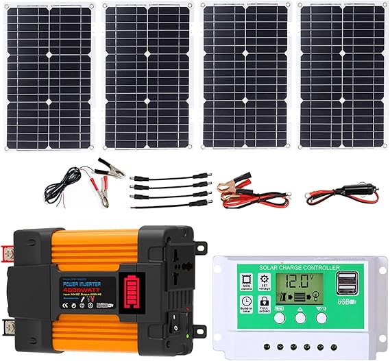 4000W Solar Inverter Kit 12V to 220V Complete Power System