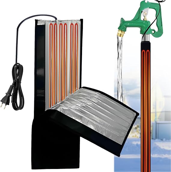 Water Pipe Heat Blanket - Prevents Pipe Freeze Heating Cable | Faucet Heat Tape with 6.5Ft Cord, Pipe Insulation Wrap for Outdoors, Winter, RV Sewer Hose (Max140 F, 110V, 39" x 6" )