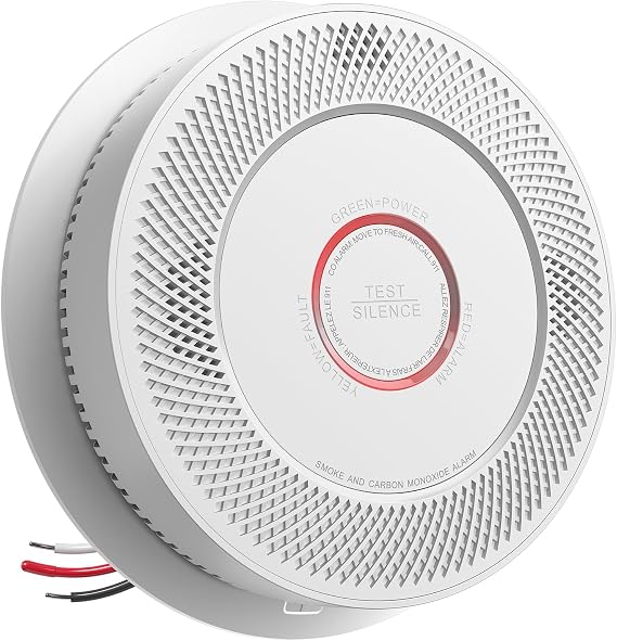 SITERWELL Smoke and Carbon Monoxide Detector Hardwired Interconnected
