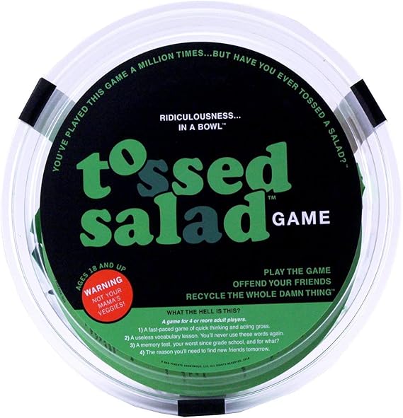 Games Adults Play 70033 Tossed Salad-Game: Ridiculousness in A Bowl, Green