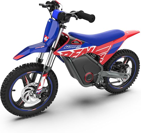RFN SX-E350 Electric Dirt Bike for Kids Ages 4-8, 500W Peak Brushless Motorcycle, 36V Removable Battery, Off Road Tire, 3 Speed Modes Ebike, Up to 18.6 MPH, Gift for Confident Riders