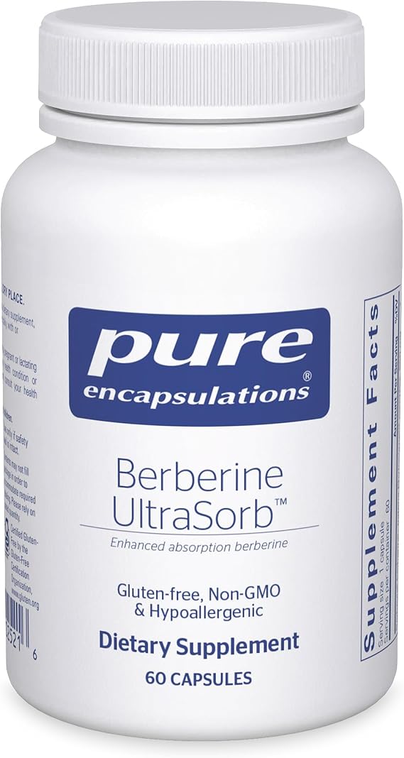 Pure Encapsulations Berberine UltraSorb, 60 Capsules | Enhanced Absorption Berberine Phytosome 550 mg, Supports Metabolic and Cardiometabolic Health*
